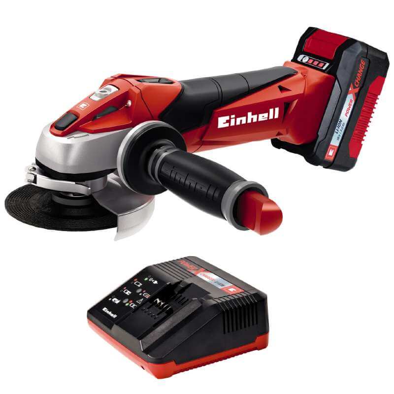Polizor unghiular PXC 115 mm – Einhell TE-AG 18/115 Li Kit (1×3,0Ah)